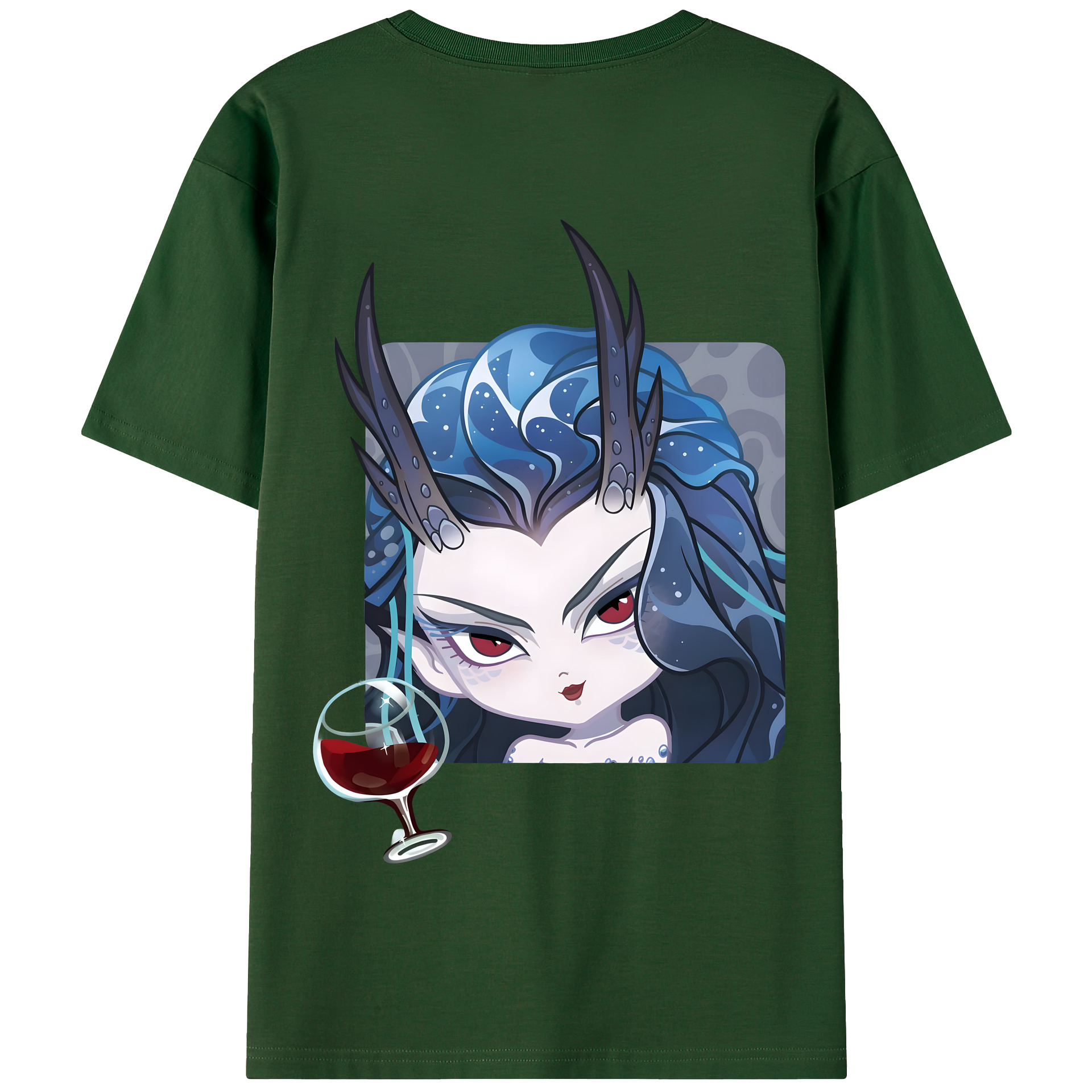 （画像用） Ne Zha 2 ナタ 魔童の大暴れ 綿100％半袖Tシャツ（背面プリント）